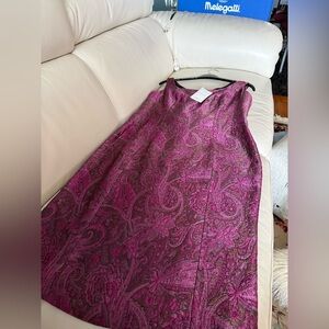 *RARE* Escada Couture Silk Jacquard Dress NWT VINTAGE Evening Pink Structured